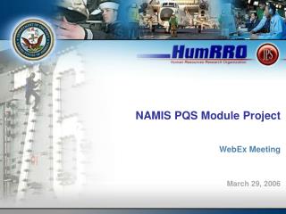 NAMIS PQS Module Project