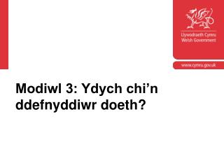 Modiwl 3: Ydych chi’n ddefnyddiwr doeth?