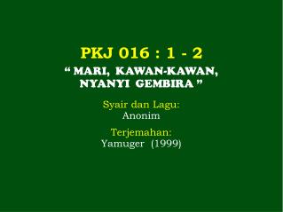 PKJ 016 : 1 - 2