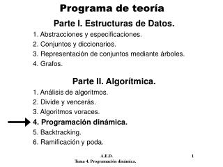 Programa de teoría