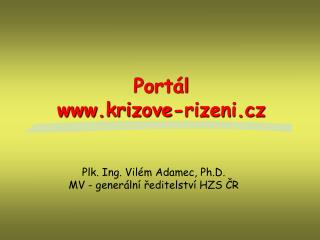 Portál krizove-rizeni.cz