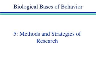 5: Methods and Strategies of Research