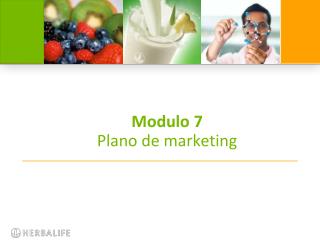 Modulo 7 Plano de marketing