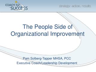 The People Side of Organizational Improvement