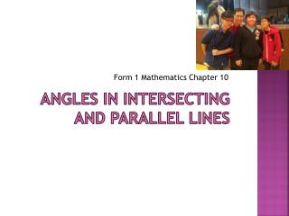 Angles in Intersecting and Parallel Lines