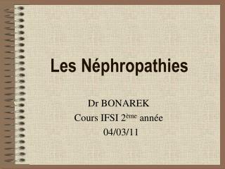 Les Néphropathies