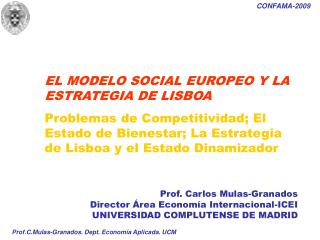 EL MODELO SOCIAL EUROPEO Y LA ESTRATEGIA DE LISBOA