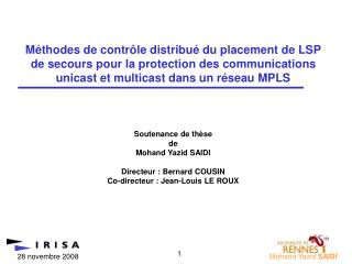 Explosion du nombre d’applications temps réel Sensibles aux ruptures des connexions