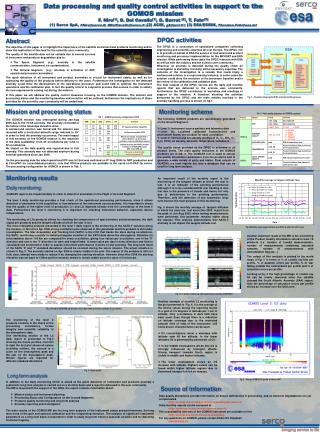 Data processing and quality control activities in support to the GOMOS mission