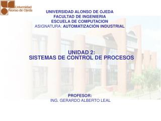 UNIDAD 2: SISTEMAS DE CONTROL DE PROCESOS