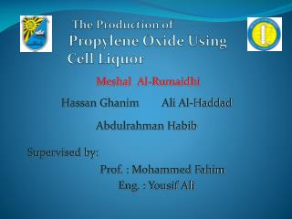 The Production of Propylene Oxide Using Cell Liquor