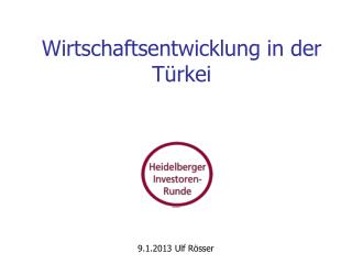 Wirtschaftsentwicklung in der Türkei