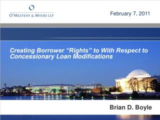 Creating Borrower “Rights” to With Respect to Concessionary Loan Modifications