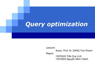 Query optimization