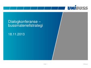 Dialogkonferanse – bussmateriellstrategi