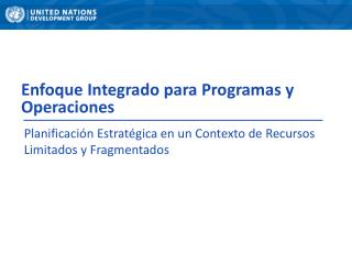 Enfoque Integrado para Programas y Operaciones