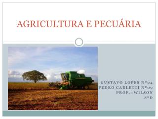 AGRICULTURA E PECUÁRIA