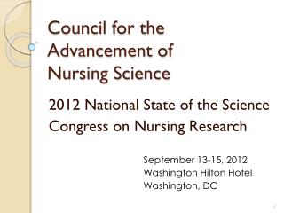 Council for the Advancement of Nursing Science