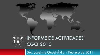 Informe de actividades cgci 2010