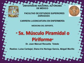 “ Sx. Músculo Piramidal o Piriforme ”