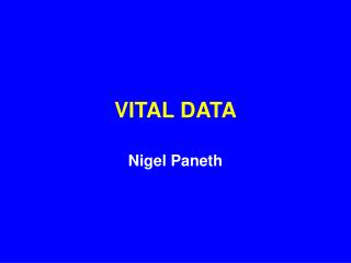 VITAL DATA