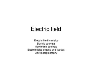 Electric field