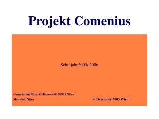 Projekt Comenius