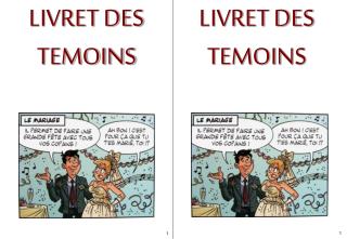 LIVRET DES TEMOINS