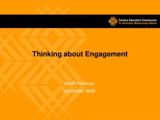 Thinking about Engagement