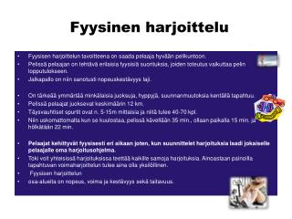 Fyysinen harjoittelu