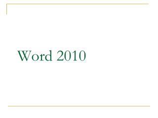 Word 2010