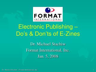 Electronic Publishing – Do’s &amp; Don’ts of E-Zines