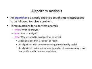 Algorithm Analysis