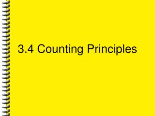 3.4 Counting Principles