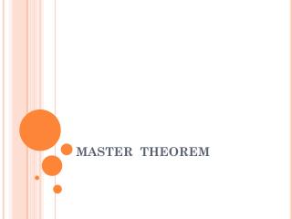 MASTER THEOREM