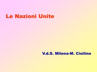 Le Nazioni Unite