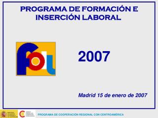 PROGRAMA DE FORMACIÓN E INSERCIÓN LABORAL