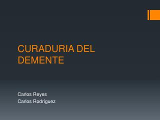CURADURIA DEL DEMENTE