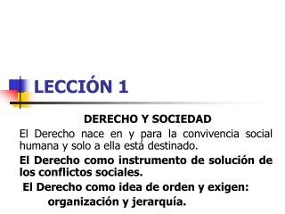 LECCIÓN 1