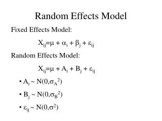 Random Effects Model