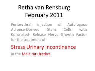 Retha van Rensburg February 2011