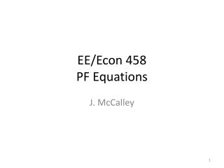 EE/Econ 458 PF Equations