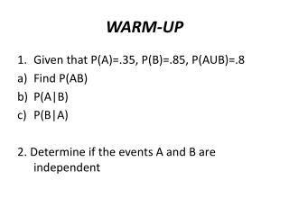 WARM-UP