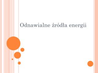 Odnawialne źródła energii