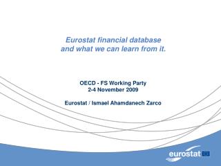 Eurostat financial database