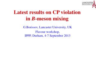 Latest results on CP violation in B -meson mixing