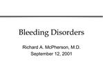 Bleeding Disorders