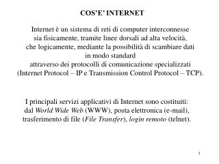 Internet è un sistema di reti di computer interconnesse