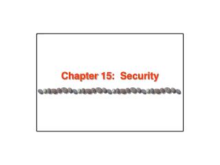 Chapter 15: Security