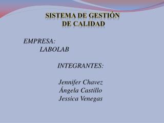 Sistema de Gestión de Calidad